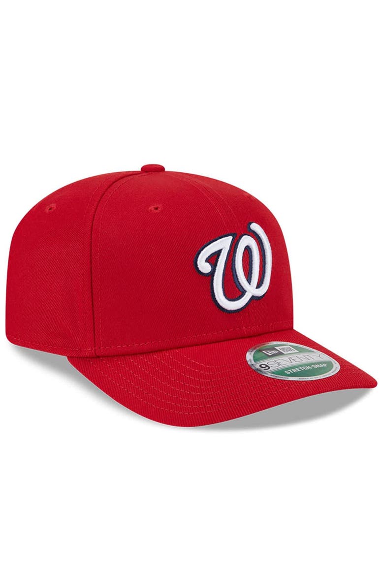 Men's New Era  Red Washington Nationals Player Replica 9SEVENTY Adjustable Hat, Alternate, color, Red