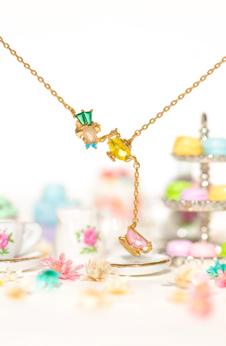 Girls Crew x Disney Alice in Wonderland Y-Necklace, Alternate, color, Gold