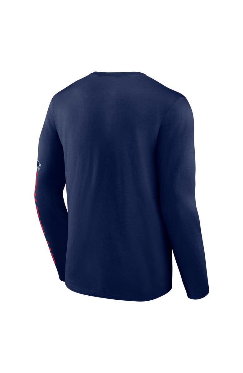 FANATICS Men's Fanatics  Navy New England Patriots Helmet Platform Long Sleeve T-Shirt, Alternate, color, 