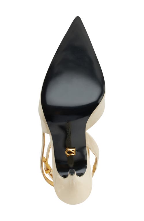 Donna Karan New York Pinecrest Pointed Toe Ankle Strap Pump In Ivory