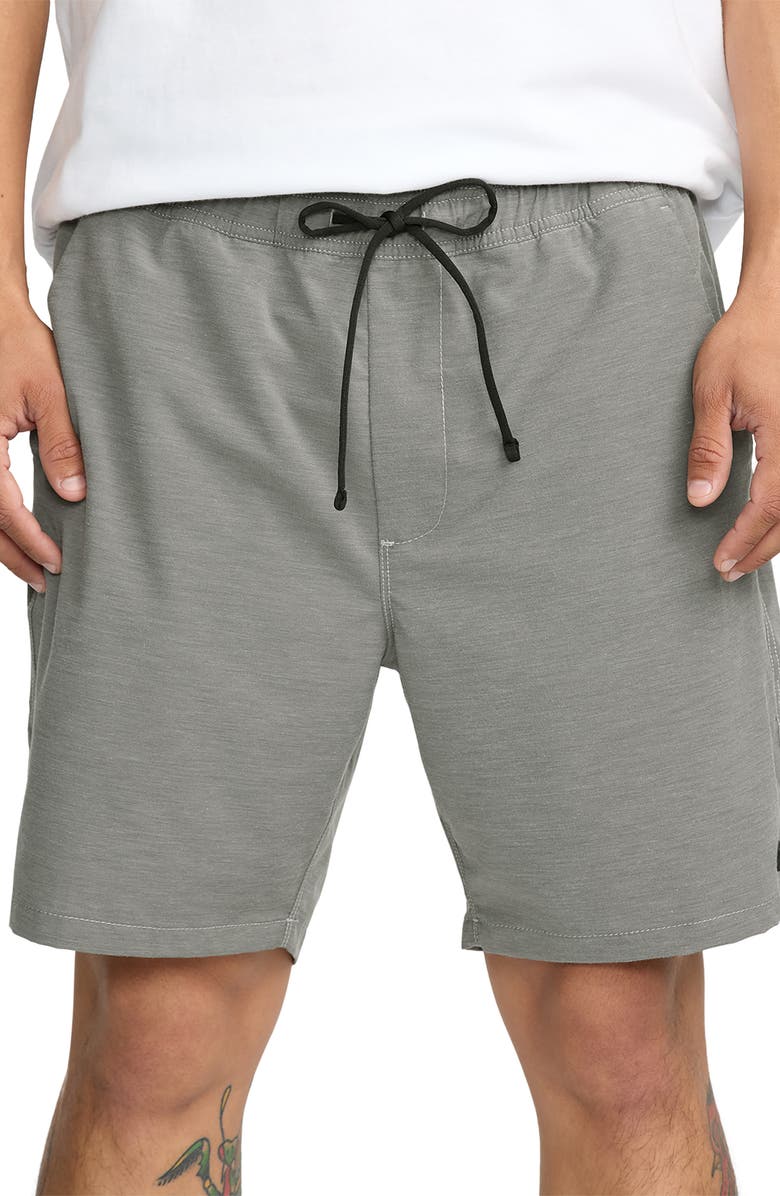 Billabong Surftrek Transit Elastic Waist Hybrid Shorts, Alternate, color, Pewter