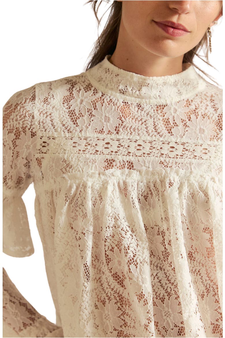 Lilabeth Sheer Lace Top, Alternate, color, CLEAN IVORY