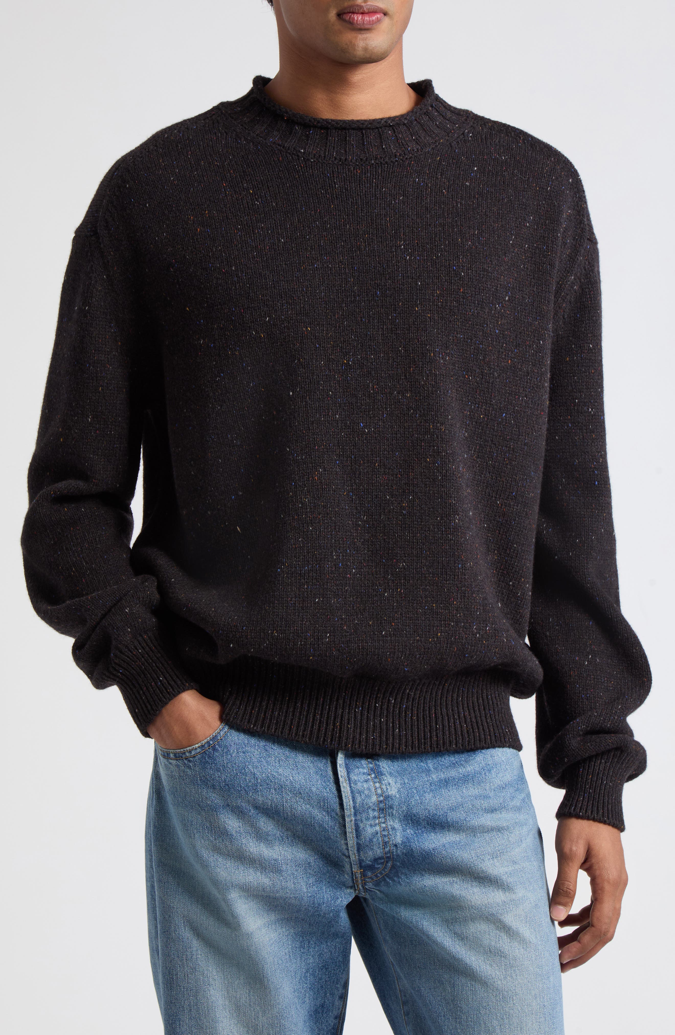 AARON LEVINE Rollneck Merino Wool Sweater (Men) | Nordstrom