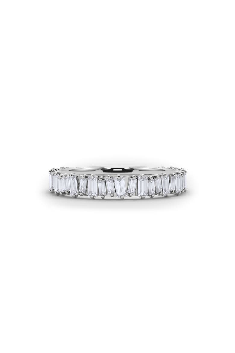 Lab Created Baguette Diamond Band Ring, Alternate, color, 18K WHITE GOLD