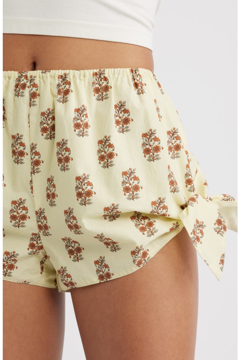 Uma Organic Cotton Shorts, Alternate, color, DANDELION GROVE