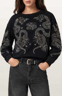 AllSaints Cecile Pippa Embellished Sweatshirt