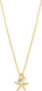 Estella Bartlett Feelin' Beachy Starfish & Bead Charms Necklace