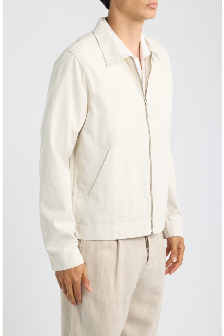 Organic Cotton Twill Zip Jacket, Alternate, color, WHITE
