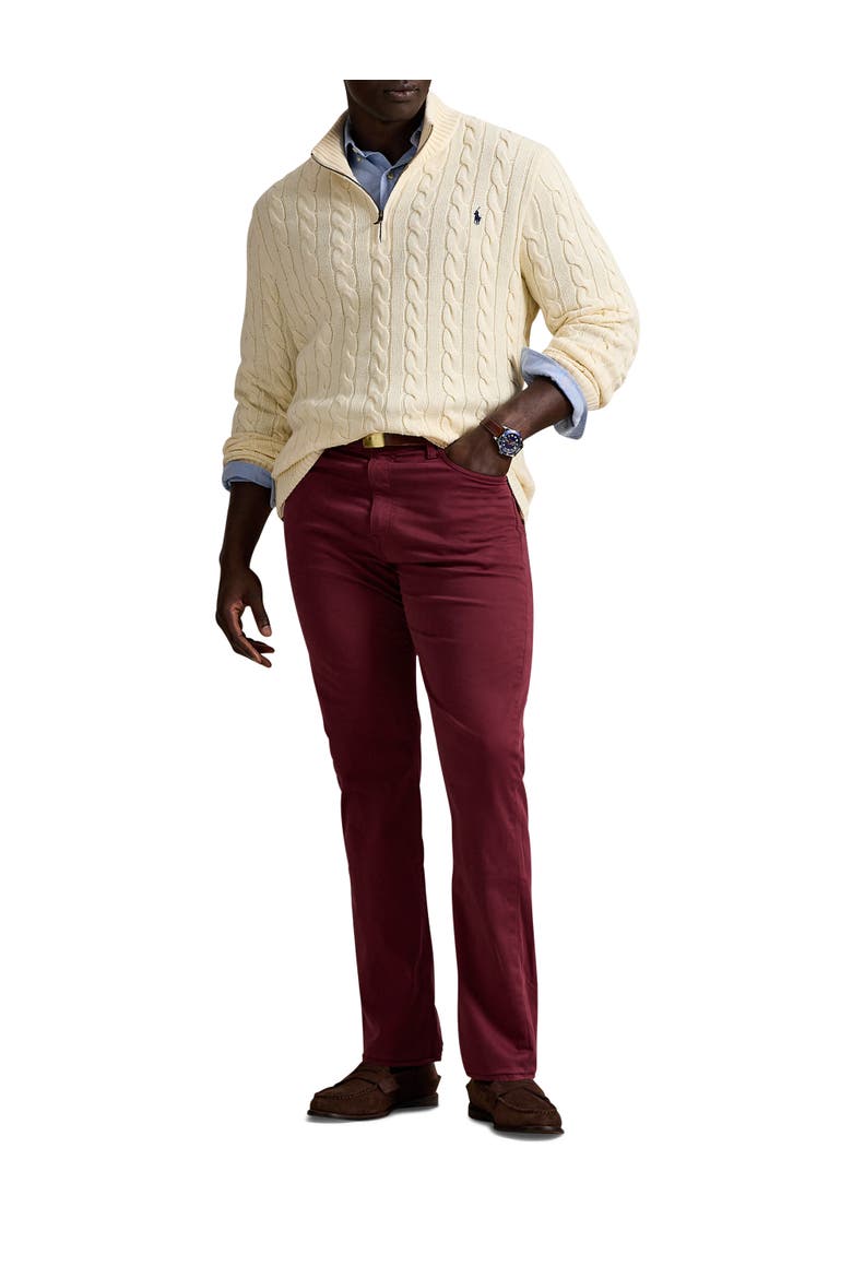 Stretch 5-Pocket Pants, Alternate, color, RED WINE