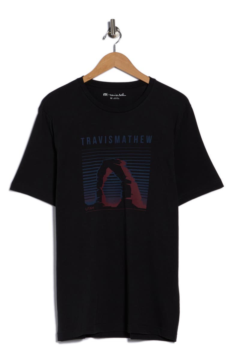 TravisMathew Cool Coyote Graphic T-Shirt, Alternate, color, Black