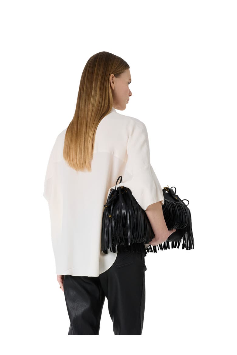 Cirae 3/4 Sleeve Oversized Shirt, Alternate, color, Pink Beige