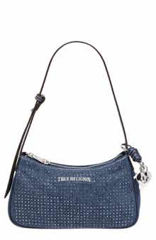True Religion Embellished Denim Shoulder Bag