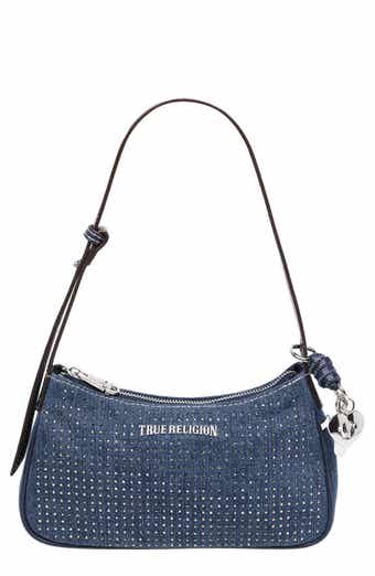 True Religion Embellished Denim Shoulder Bag