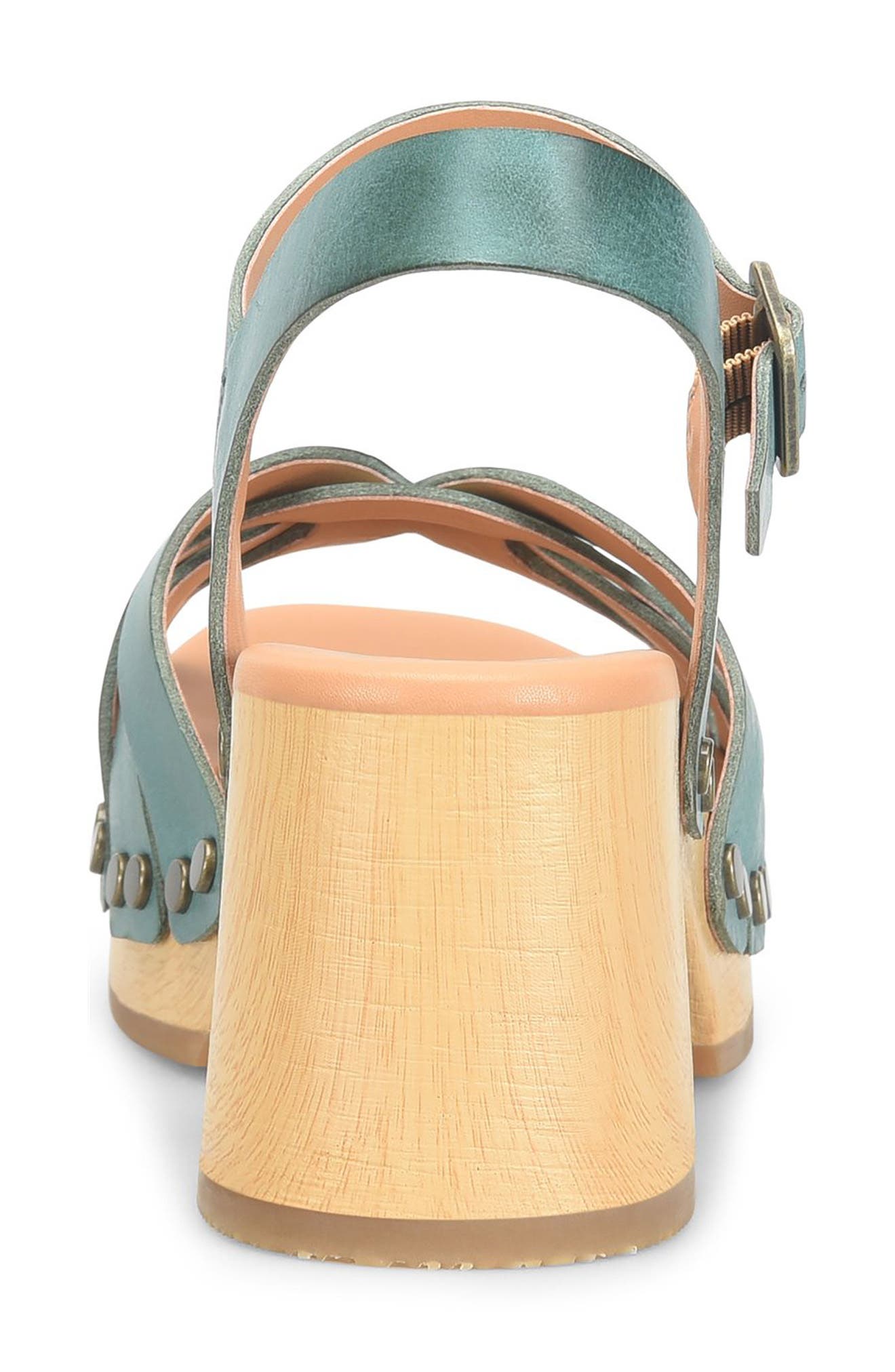 Kork-Ease<sup>®</sup> Ester Platform Sandal, Alternate, color, Teal Leather
