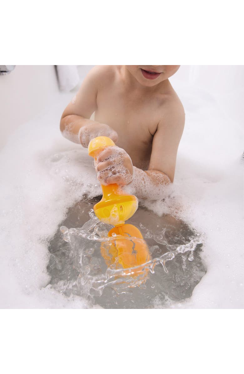 HABA Toddler Bath Toys Bubble Bath Whisk for Sensory Play, Bubble Maker for Bathtub and Fun Beach and Water Toys for Toddlers, Yellow, Alternate, color, Orange Multi