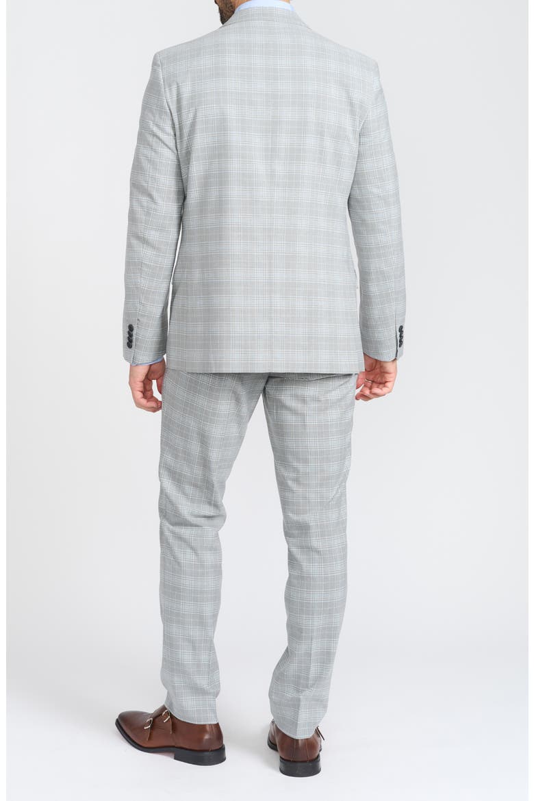 Hoxton Grey Plaid Stretch Suit, Alternate, color, GREY