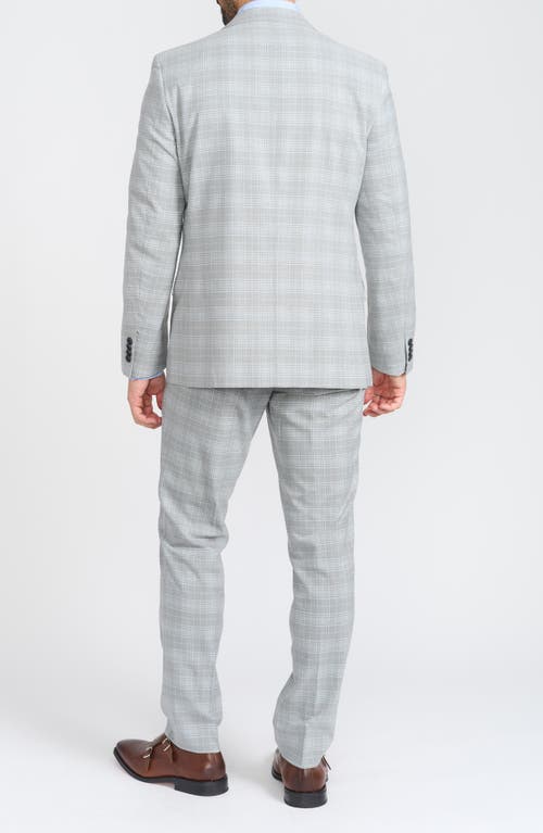 Savile Row Co Hoxton Grey Plaid Stretch Suit