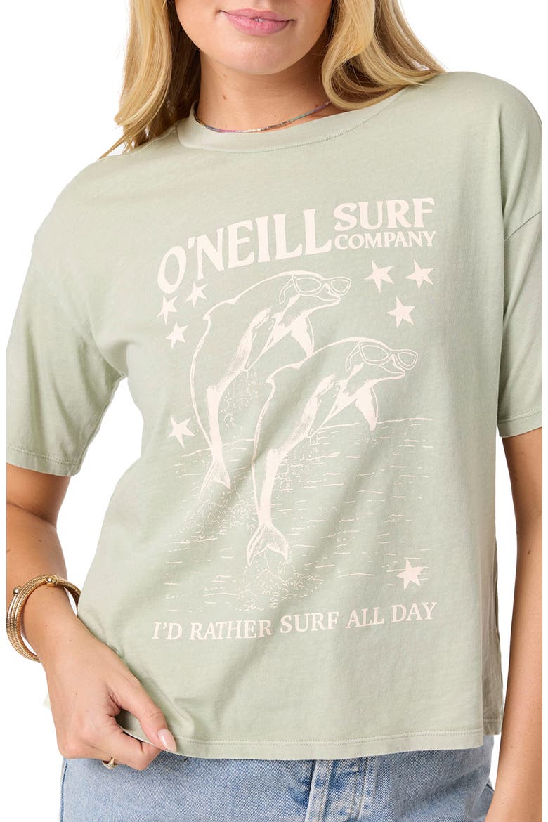 Twinning Cotton Graphic T-Shirt, Alternate, color, DESERT SAGE