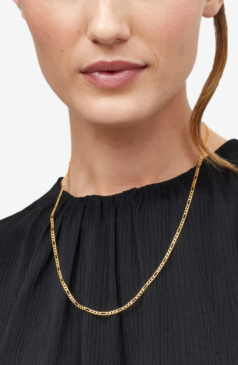 Frankie & Zoe Men's 14K Yellow Gold Figaro Chain Necklace, Alternate, color,