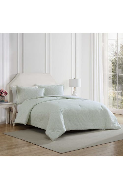 Laura Ashley 3-piece Quilt & Sham Set In Pale Green