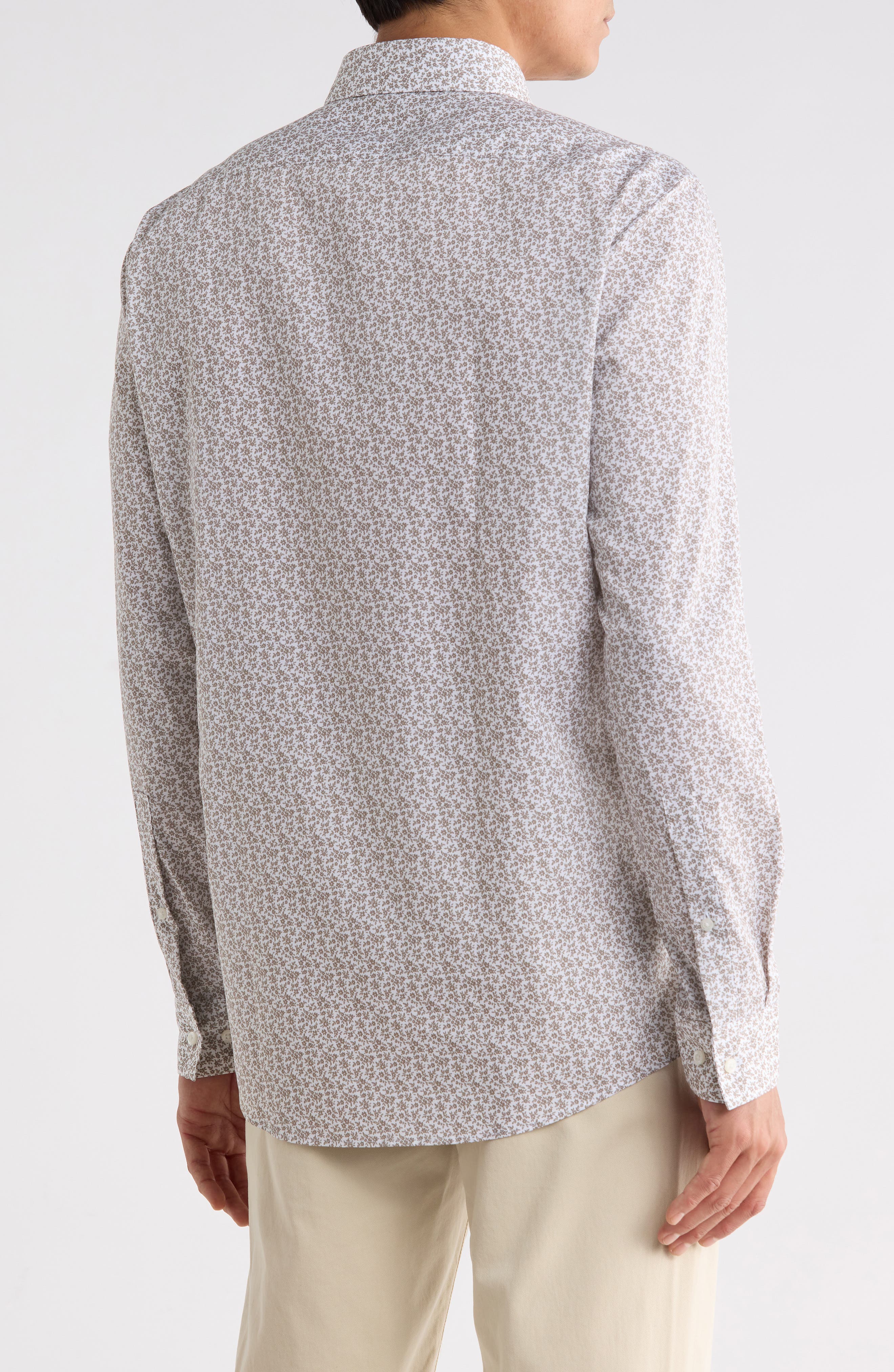 Valerio Ditsy Print Easy Iron Cotton Dress Shirt