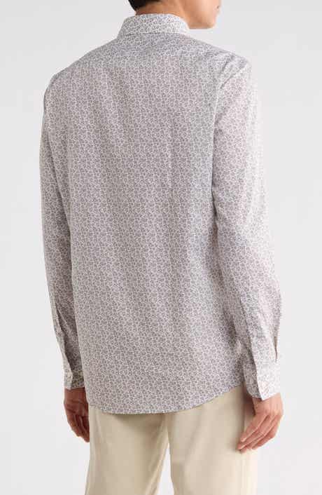 Valerio Ditsy Print Easy Iron Cotton Dress Shirt