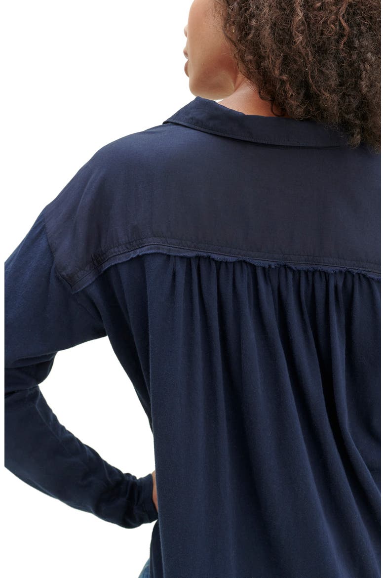 Paige Button-Up Shirt, Alternate, color, NAVY