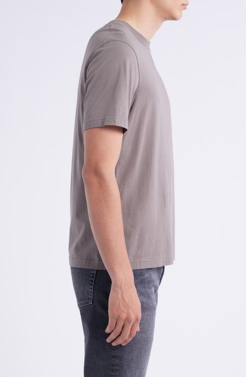 Frame Short Sleeve Light Cotton Tee In Gray