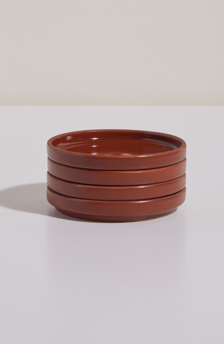 Our Place Set of 4 Tiny Plates, Alternate, color, Terracotta