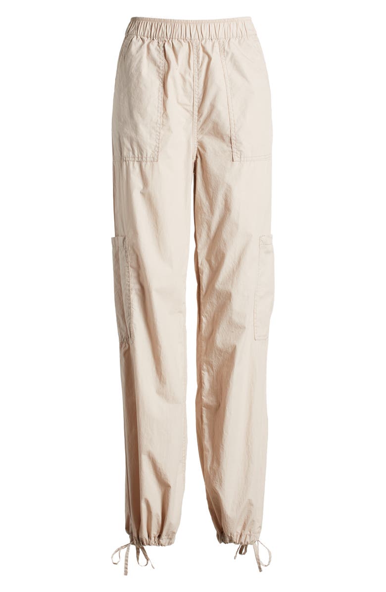 ASOS DESIGN Pull-On Cotton Poplin Cargo Pants, Alternate, color,