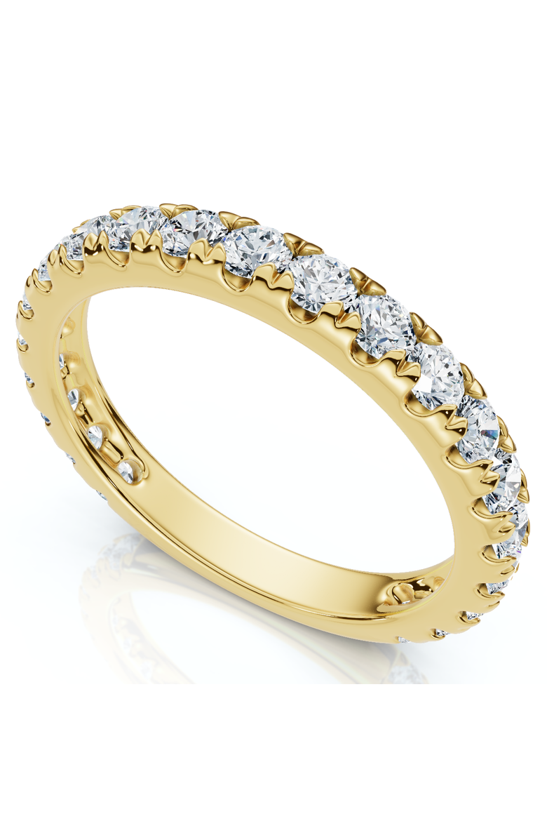 .84Ct Women's Diamond 3/4 Eternity Wedding Ring 14k Gold Lab Grown, Main, color, 14k Yellow Gold