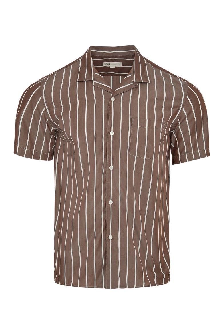 Tencel Convertible Vacation Shirt, Alternate, color, Tan/White