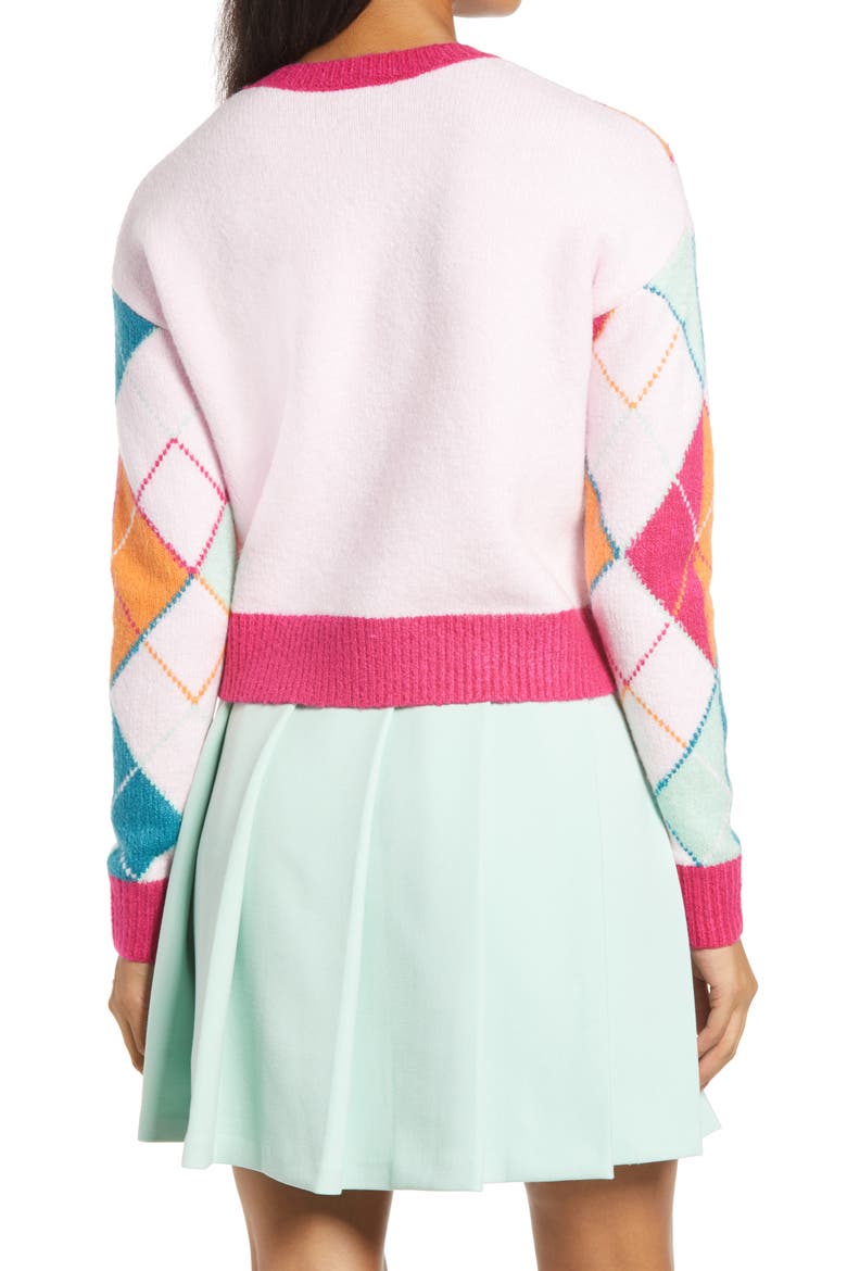x Atlantic-Pacific Argyle Sweater, Alternate, color, PINK OPAL ARGYLE