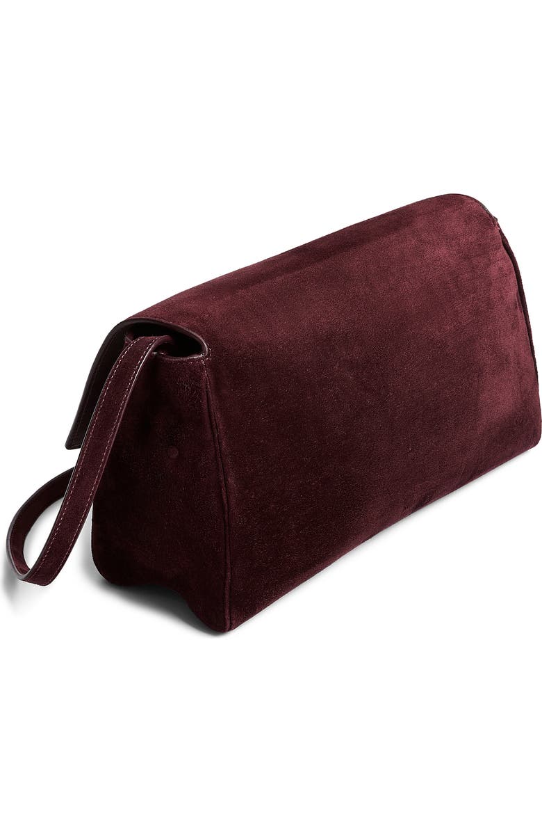 Khaite Audrey Suede Crossbody Bag, Alternate, color, Eggplant