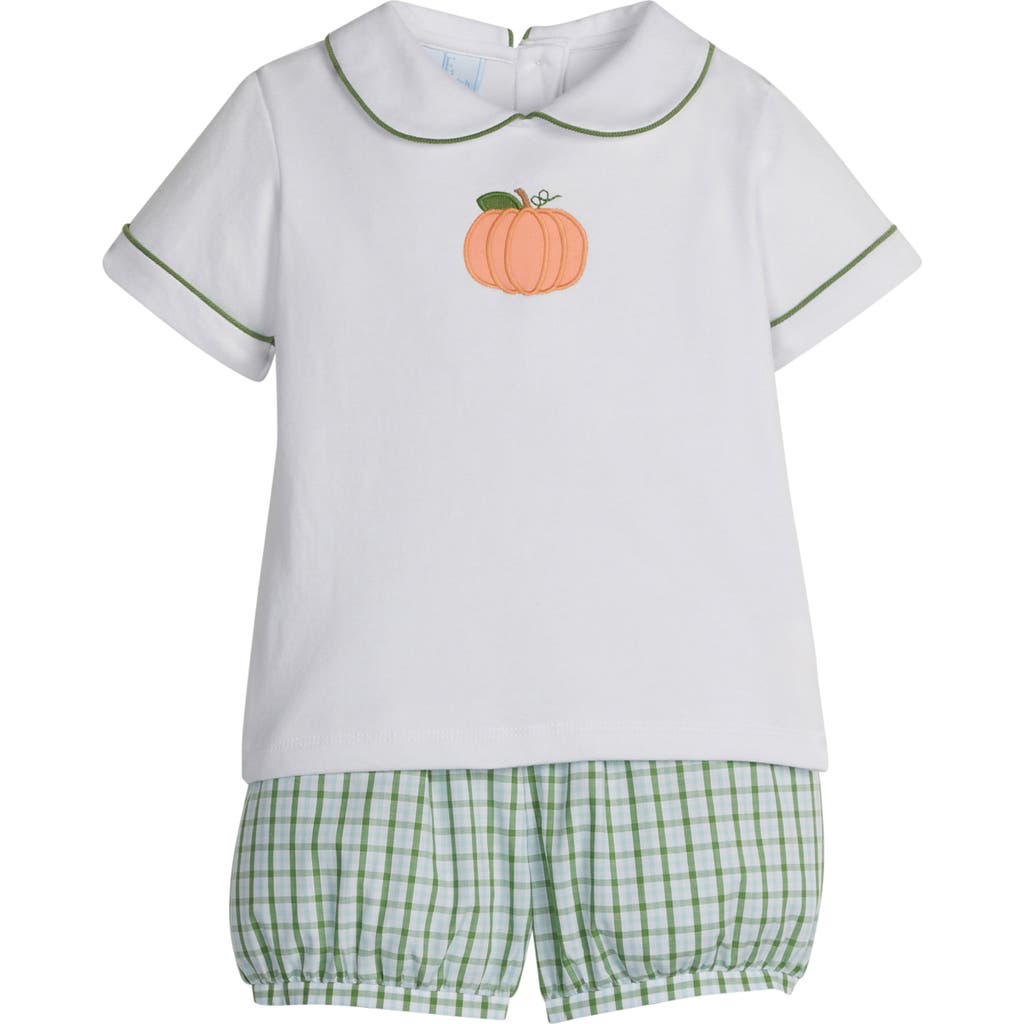 Little English Kids' Applique Peter Pan Banded Short Set In White