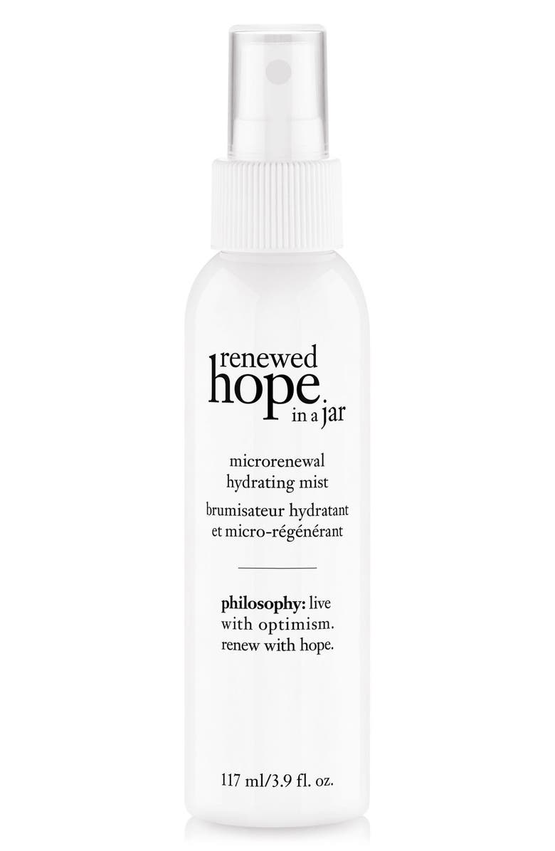 philosophy renewed hope in a jar microrenewal hydrating mist, Main, color,