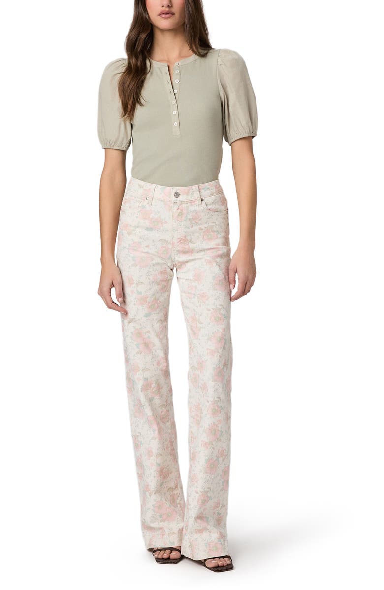 PAIGE Leenah High Waist Wide Leg Jeans, Alternate, color, Bouquet