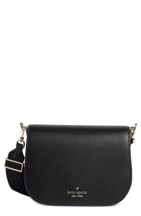 madison saffiano leather saddle bag