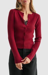 All in Favor Lace Inset Layered Cardigan