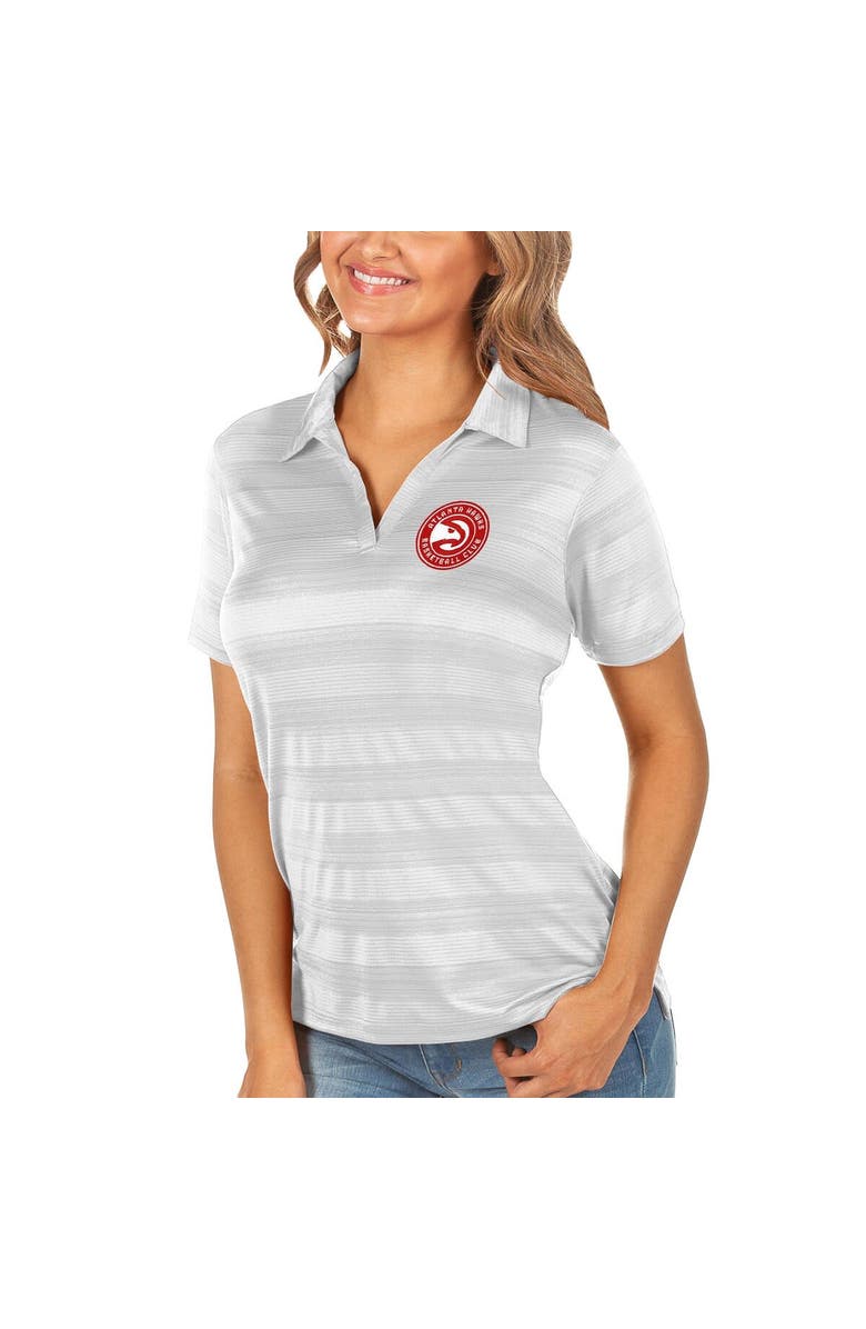 ANTIGUA Women's Antigua White Atlanta Hawks Compass Polo, Main, color, White