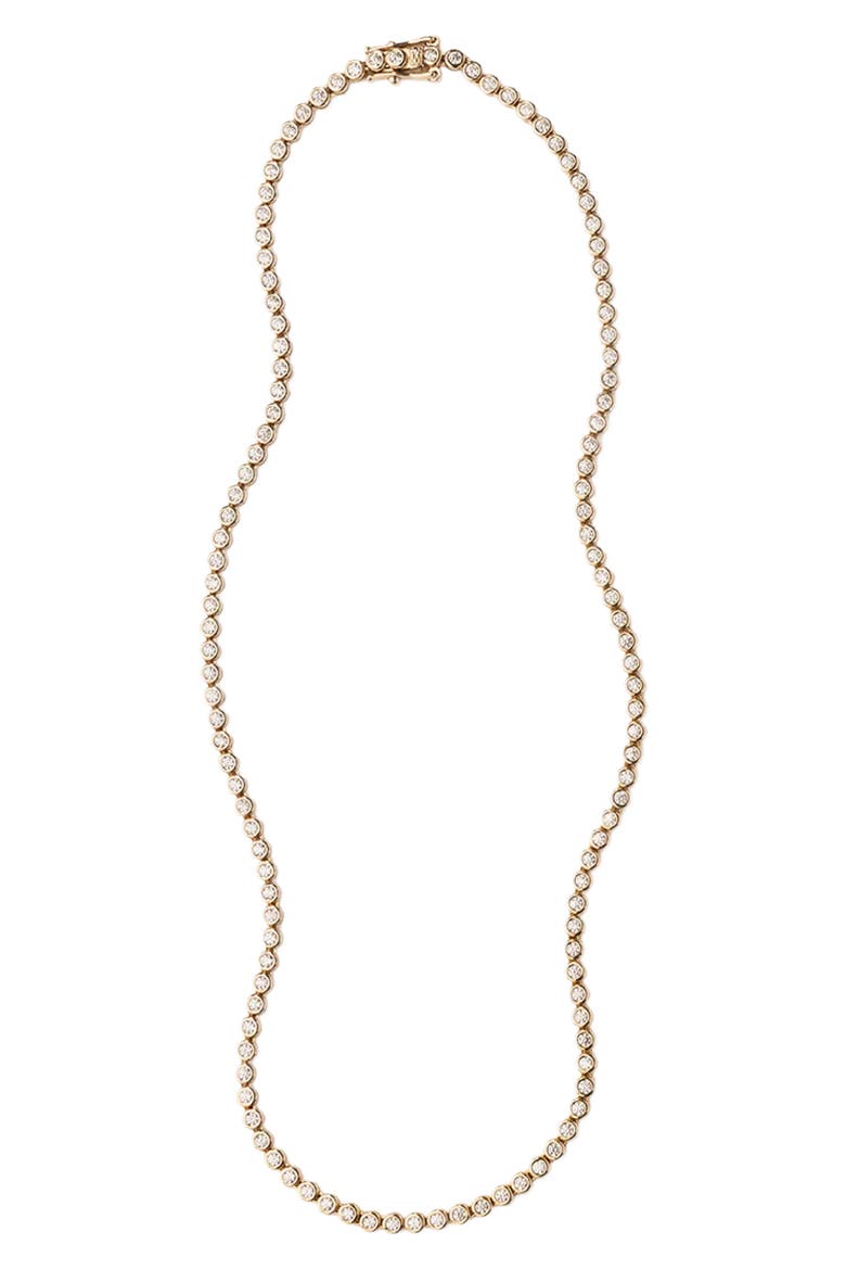 Poppy Cubic Zirconia Tennis Necklace, Main, color, GOLD VERMEIL