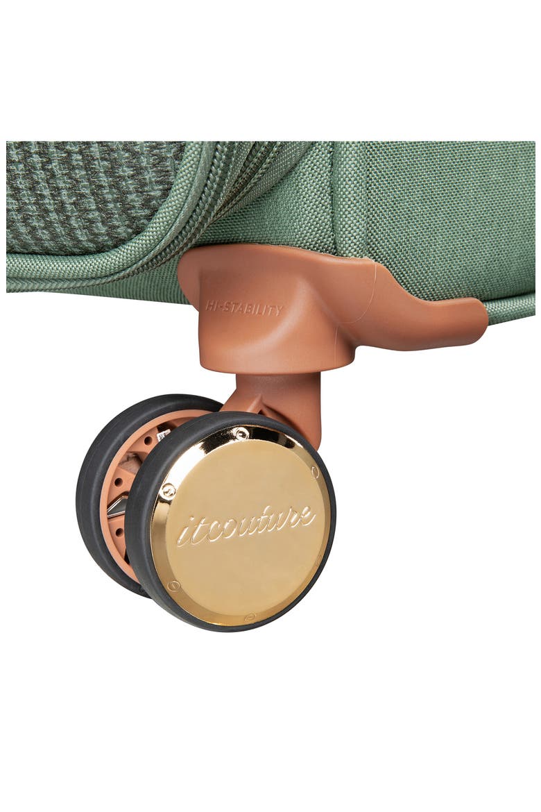 Odelia 23-Inch Soft Shell Spinner Suitcase, Alternate, color, GREEN TEA