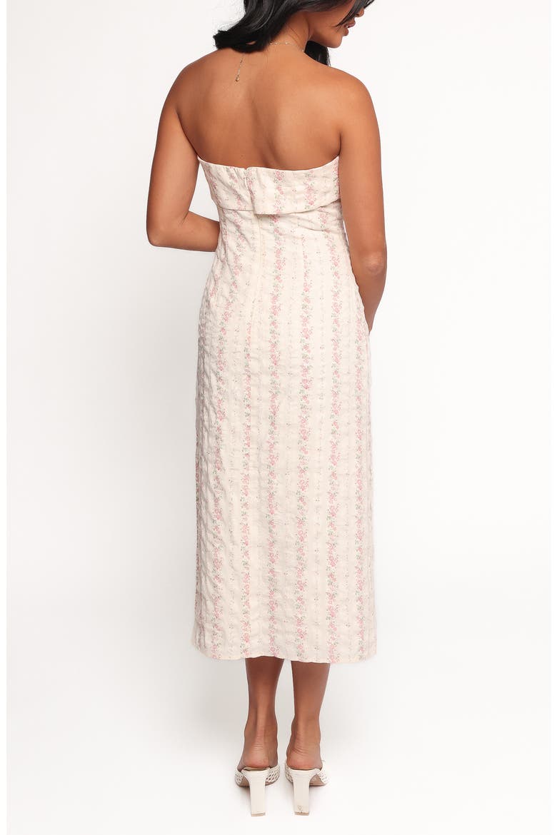 Norma Strapless Midi Dress, Alternate, color, PINK FLORAL