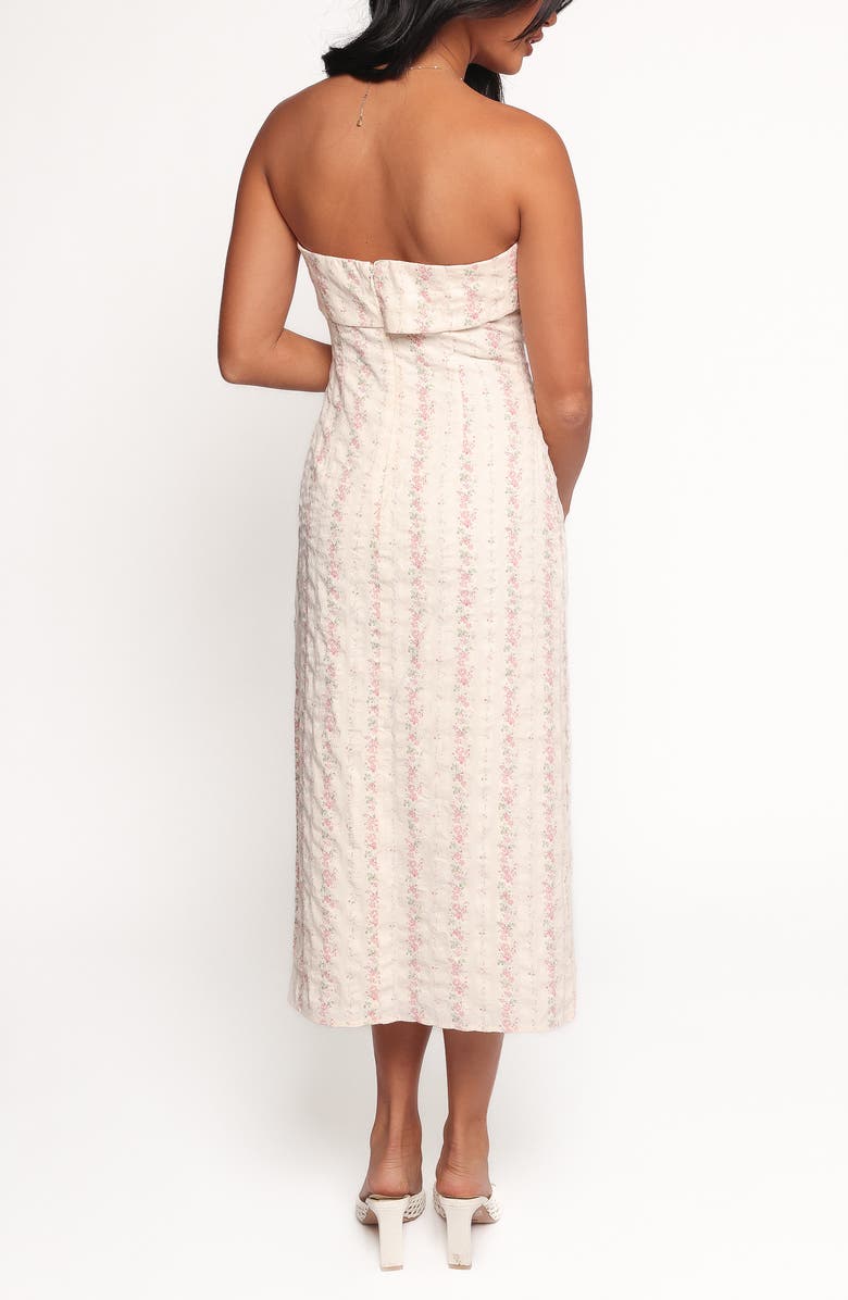 Petal & Pup Norma Strapless Midi Dress, Alternate, color, Pink Floral
