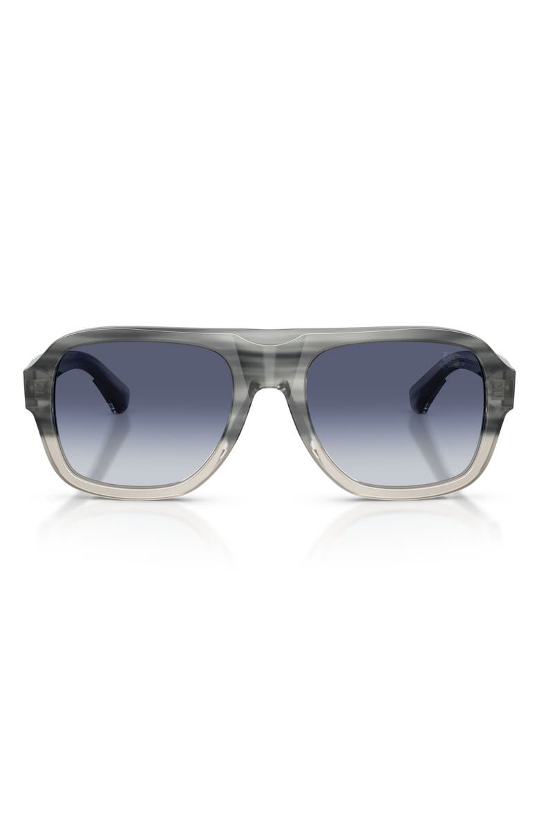 Burberry 55mm Pilot Sunglasses, Main, color, Grey Gradient / Grey Blue