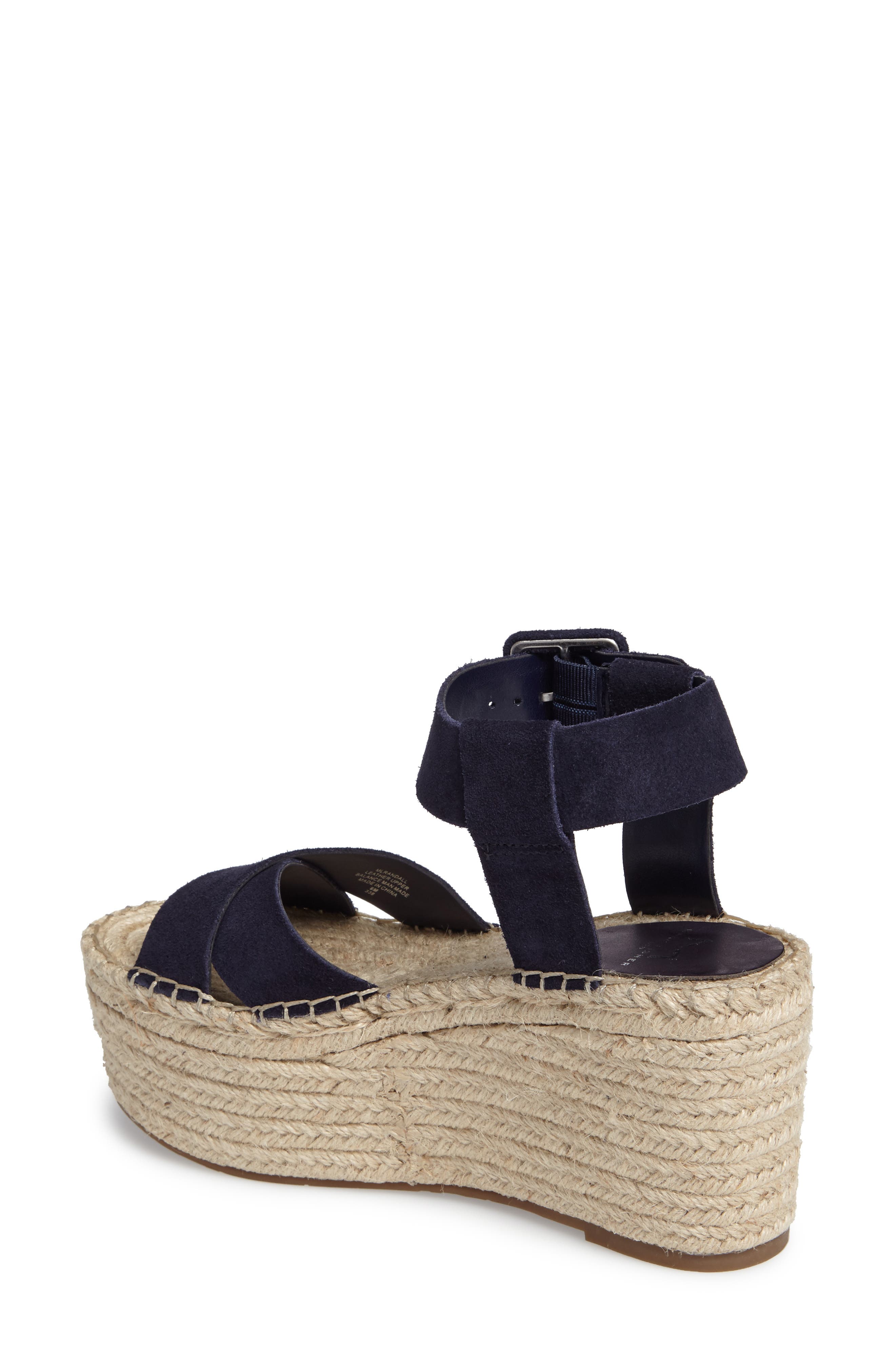 'Randall' Platform Wedge, Alternate, color, NAVY SUEDE