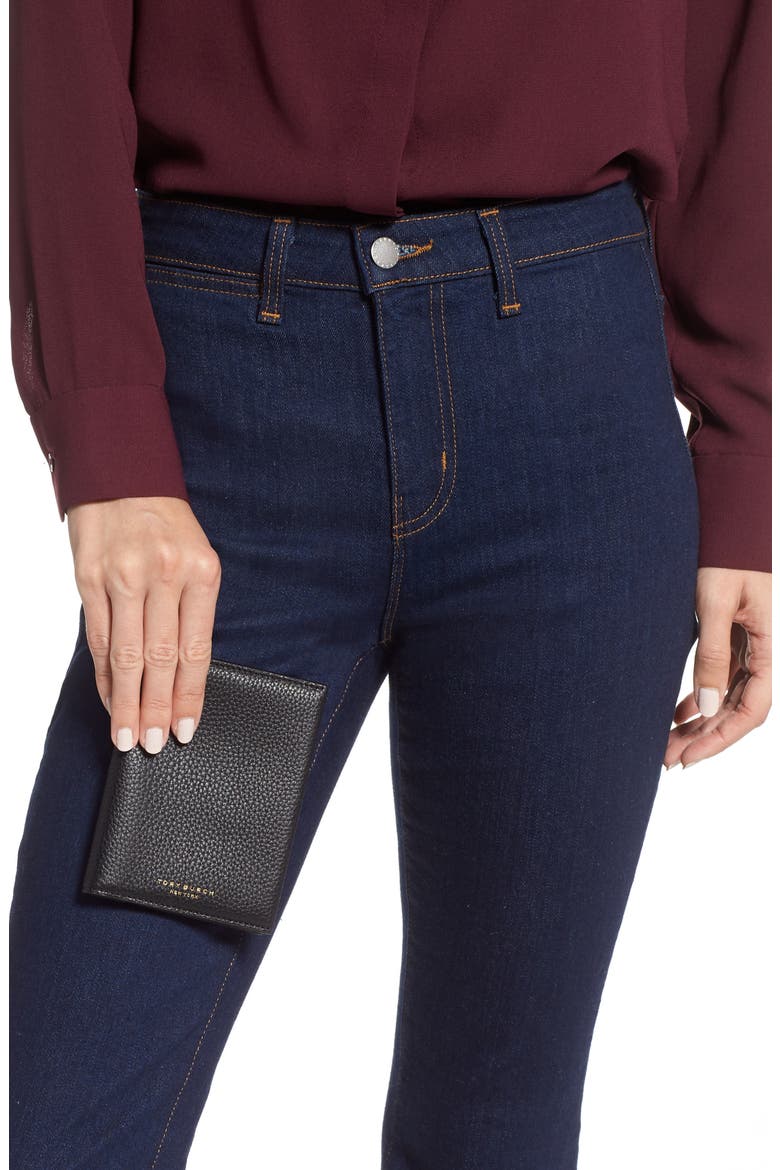 Perry Leather Passport Holder, Alternate, color, BLACK