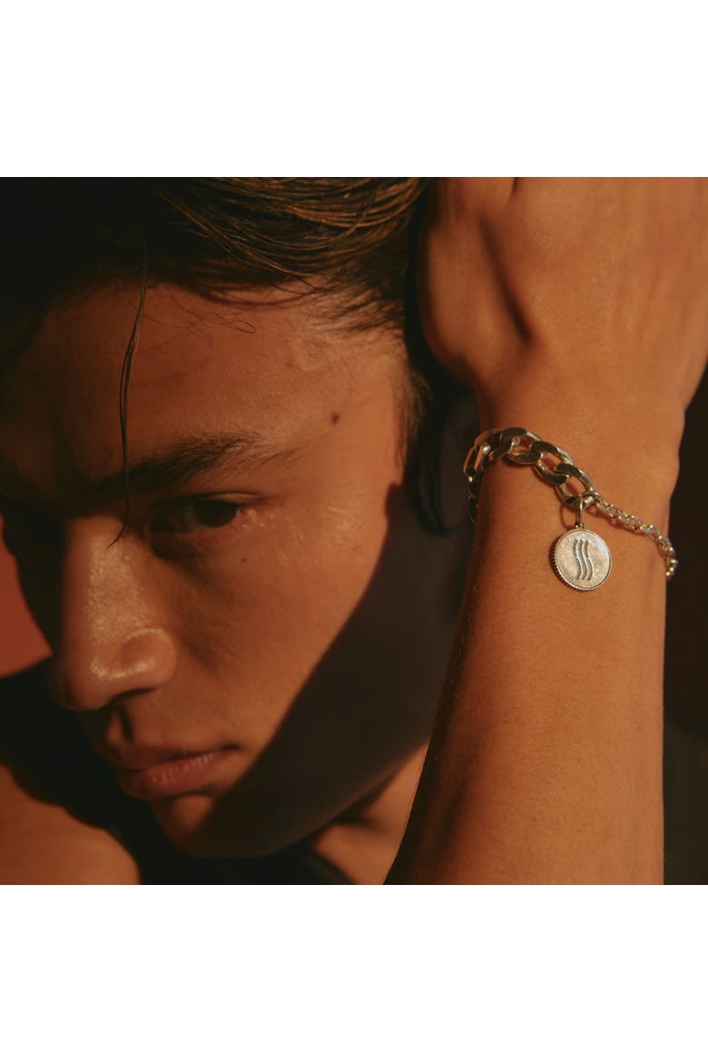BH x LP Be Water Coin Bracelet, Alternate, color, Silver