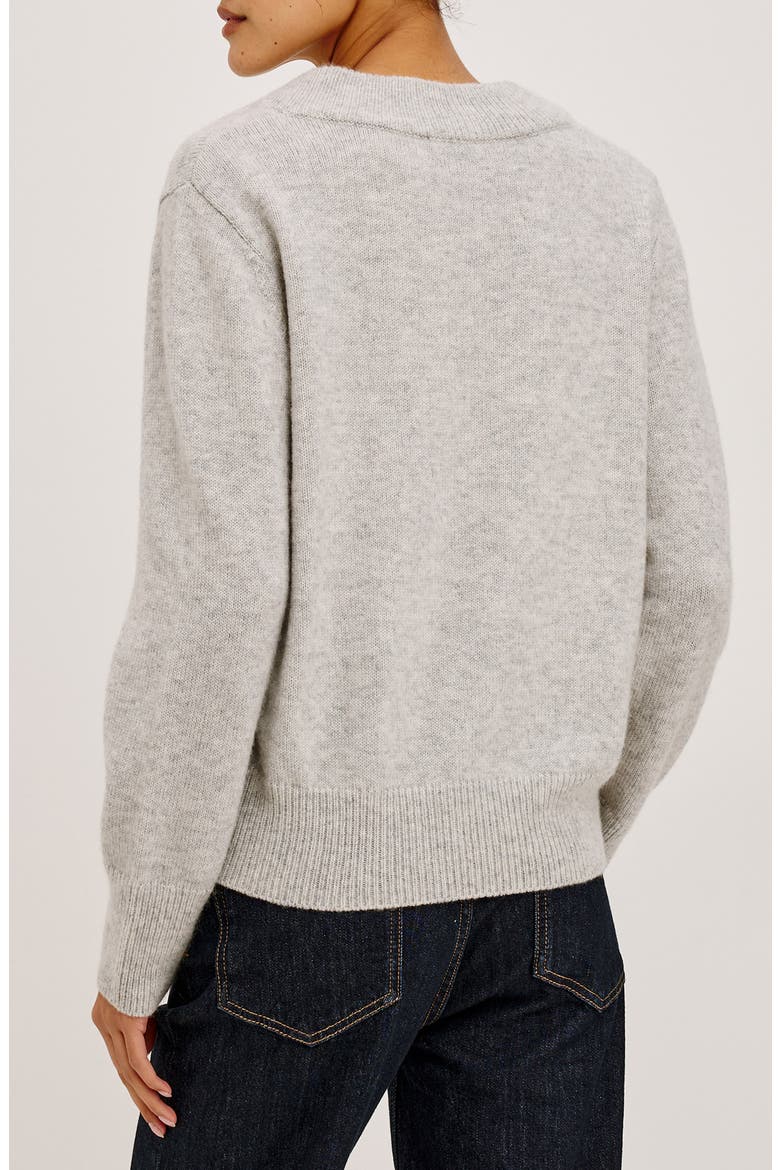 Lidya V-Neck Sweater, Alternate, color, HEATHER GREY
