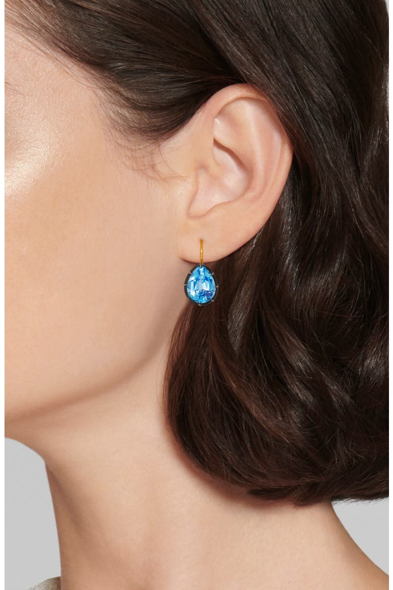 Topaz Drop Earrings, Alternate, color, BLUE TOPAZ